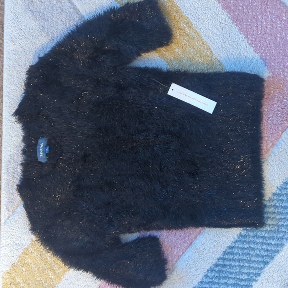 Black Fuzzy Sweater - Picture 2 of 3